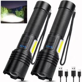 Niaochao 754712935401 Rechargeable Flashlights High Lumens 2 Packs 990000 Super Bright Led Niaochao 754712935401 Rechargeable Flashlights High Lumens 2 Packs 990000 Super Bright Led