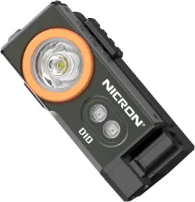 Nicron 313106419424 D10 Edc Flashlight Rechargeable 500 Lumens 3 Sources Pocket Compact