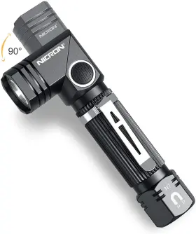 Nicron 744110056655 N7 Tactical Flashlight 600 Lumens 90 Degree Led Waterproof