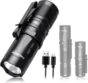 Nicron B11-pro Edc Flashlight Dual Clip Cap Light 2000 Lm Super Bright Tactical Recharge