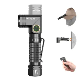 Nicron B74pro Rechargeable Flashlights Right Angle 90 Degree 1000 High Lumens Magnet