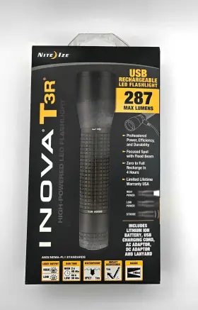 Nite Ize 094664031166 Inova T3r Usb Rechargeable Led Flashlight 287 Lumens Ipx7 New Usa
