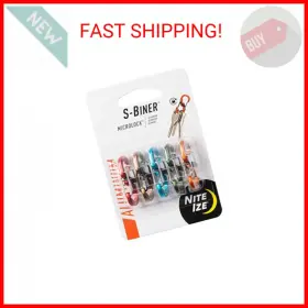 Lsbma-03-2r6 Nite Ize S-biner Microlock Aluminum Locking Keychain Carabiner 5 Pack Assorte