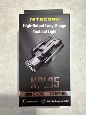 Nitecore Npl35 Flaslight 2000lm High Output Long-range Tactical Light For Pistol