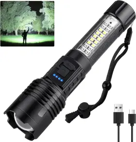 Nj Forever P120-cob Rechargeable Led Flashlights High Lumens 99000 Super Bright Flashlight W