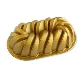 Nordic Ware 96077 Braided Loaf 6 Cup Gold