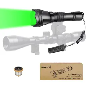 Odepro Kl52max-g Kl52 Max Upgraded Super Bright 400 Lumens Green Hunting Flashlight 64