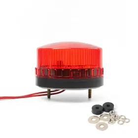 Oelffow Lbt-080-bj-01 Red Strobe Light And Flashing Beacon For Security Systems - 110v Ac Round Safet