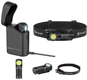 Olight 9675 Perun 3 Mini Black Premium Cw Headlamp/flashlight Red/white Light 1250l