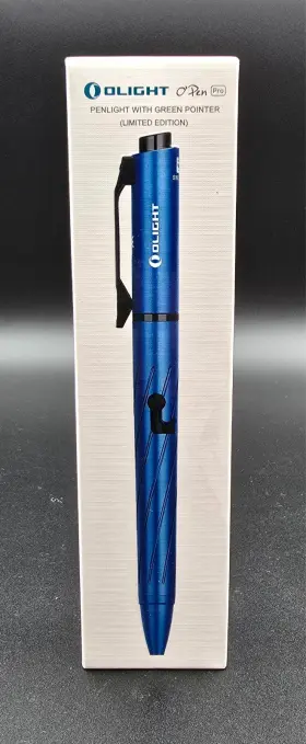 Olight 972378123220 Open Pro Blue Led Penlight With Green Pointer - Discontinued Rare