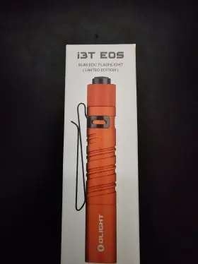 Olight 972378123671 I3t Eos Limited Edition Orange 180 Lum Slim Tail Switch Edc Flashlight