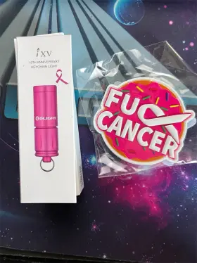 Olight 975498001201 Ixv Pink Flashlight Bonus Free Fuc Cancer Patch