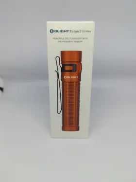 Olight 975498007463 Baton 3 Pro Max Orange Edc Flashlight Neutral White 2500 Lumens Ipx 8 Nib