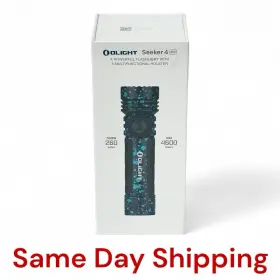 Olight 977261691022 Seeker 4 Pro Deep Ocean Flashlight Versatile Holster 4600 Lumens Cw