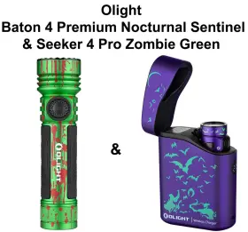 Olight 977261693996 Seeker 4 Pro Zombie Green Cw And Baton Premium Nocturnal Sentinel Lights