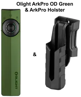 Olight 977261694832 Arkpro Class 3r Od Green Cw And Holster 1500 Lumens 205 Meters