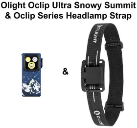Olight 977261695013 Oclip Ultra Snowy Summit Clip-on With Headlamp Strap Flood/spot/uv 530