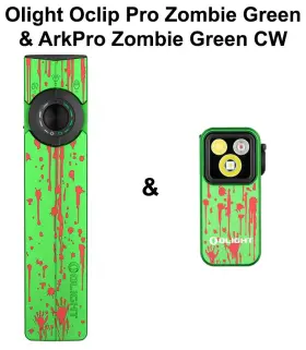Olight 977261695020 Arkpro Class 3r Zombie Green And Oclip Pro Clip On Lights