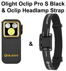 Olight 977261695747 Oclip Pro S Black Multifunctional Clip Light And Headlamp Strap