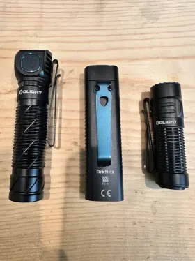 Olight T670 Perun 3 Arkflex Warrior Nano Led Flashlights Black Set Of
