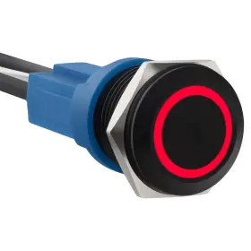 Ordentlich 742970987607 Led Latching Aluminum Push Button Switch 12-24v Dc 20a 1no On Off With Wire S