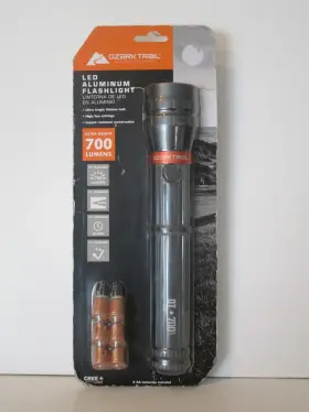 Ozark Trail 817427015124 New Led Aluminum Flashlight With Batteries