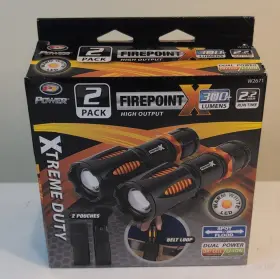 P2 Power W2671 Firepoint X 2 Pack Led Flashlights 300 Lumens Dual