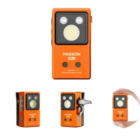 Pasiion Ml3-b U V Edc Flashlight Rechargeable Clip On Rgb Light With 4 Large Orange