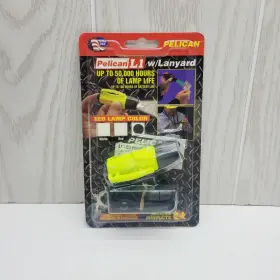 Pelican 019428028435 Nos L1 Neon Yellow Flashlight. Lamp Color Blue/green Usa Made