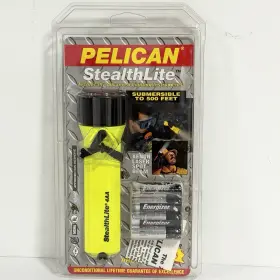 Pelican 2400c Sealed Stealthlite Flashlight Submersible 500ft Xenon Laser Spot