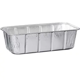 Plasticpro 684758149589 2 Lb 10 Pack Disposable Loaf Pans Aluminum Tin Pound Silver