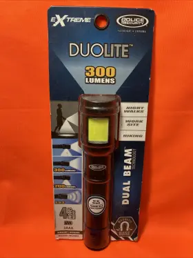 Ps-99977 Police Security Flashlights Duolite 3aaa Ultra Bright- Cree Led 300 Lumens
