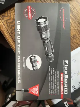 Powertac 815698016055 Flexbeam Adjustable Beam Rechargeable 1200 Lumens
