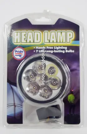 Pride 732962348523 Head Lamp 7 Led Long-lasting Bulbs Hands Free Lighting