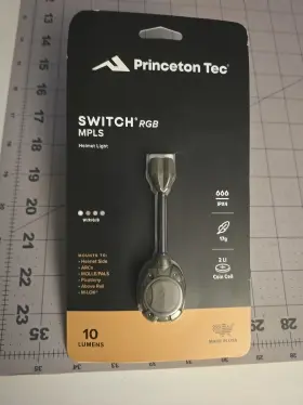 Princeton Tec 795626027578 Switch Rgb Mpls Helmet Light 10lm Ipx4 Tactical Led Lamp Mounts