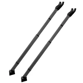 Product Trend 600606802444 Dual Security Bar 2-sets Adjustable-length Portable Strong Door For Hing