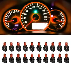 Qqwd Qqwd-ybd01 20pcs T5 17 57 86 Halogen Instrument Cluster Bulbs Kits 12v Dash Amber