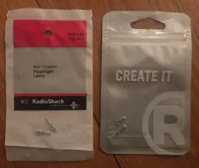 Radioshack 2721149 Lot Of 2 - Two Packs Radio Shack Mini Flashlight Bulbs Part No 272-1149
