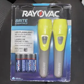 Rayovac Bep2aa-b2tb 2 Pack Led Flashlights 18 Lumen 40h Runtime Green With Batteries Aa