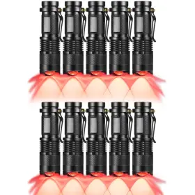 Raysoar 743127138033 10 Pack Red Light Flashlight 1 Mode Lde For Astronomy Night