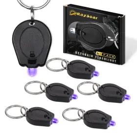 Raysoar Rs-kc-8301-2016-2-t-uv 6 Pack 395nm Mini Uv Led Keychain Flashlight For Detection And Inspection