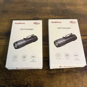 Redrhino Aw1-2b2g New - Lot Of 8 High Lumen Strobe Led Flashlights