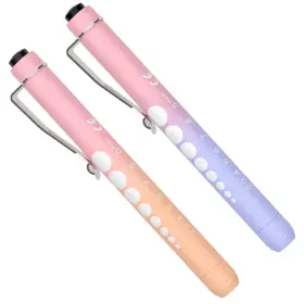 Risemart Lc-949-us 2 Pack Pen Lights For Nurses Reusable Medical Light With Pupil Gaug