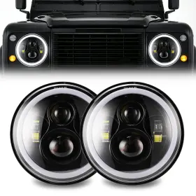 Riyzlte 753853805635 7 Inch Led Headlight Round 2pc Projector Halo H6024 Dot