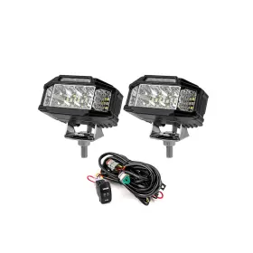 Romelack 70ro20ro1013 2pcs 3.5 Inch 42w Led Ditch Lights 12v Amber White Flood Spot Work Light Pod