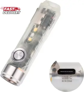 Rovyvon 313109317345 Aurora A5-g4 Usb C Rechargeable Keychain Flashlight 6500k 650 Lumens Su