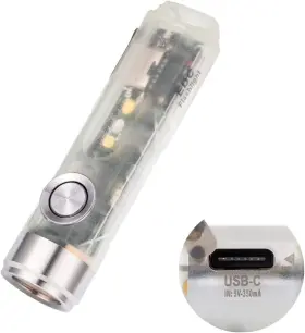 Rovyvon 445011485409 Aurora A5-g4 Usb C Rechargeable Keychain Flashlight 6500k 650 Lumens Su