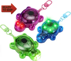 Rumenglai 445002123112 3pcs Set Brighter Cute Turtle Animal Keychain Flashlights 7 Modes Led And Emerge