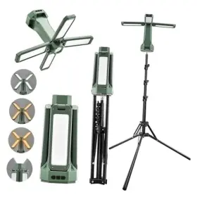 Sakerneo Cp97714 Portable Camping Light With Stand 67ftft Rechargeable Work - 6500lumen