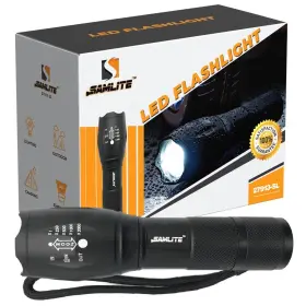 Samlite 27913-sl Led Flashlight High Powered 1200 Lumens Bright Zoomable Spotlight Or Flo